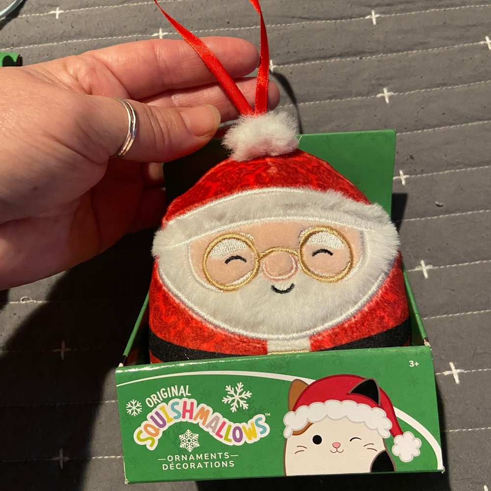 Santa squishmallow ornament